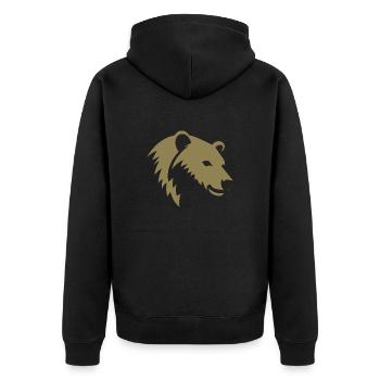 Silhouette d’ours d’une tête d’ours polaire - Veste à capuche bio Premium Unisexe - noir - Dos - Nico (187cm)