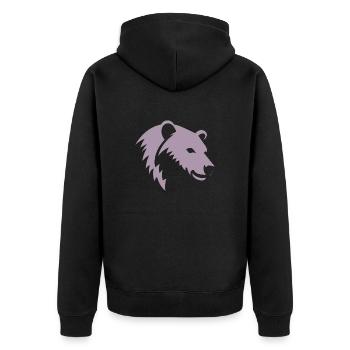Silhouette d’ours d’une tête d’ours polaire - Veste à capuche bio Premium Unisexe - noir - Dos - Nico (187cm)