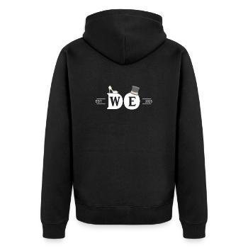 Polterabend 2025 Braut Bräutigam Heiraten Poltern - Unisex Premium Bio Zip Hoodie - Schwarz - Hinten - Nico (187cm)