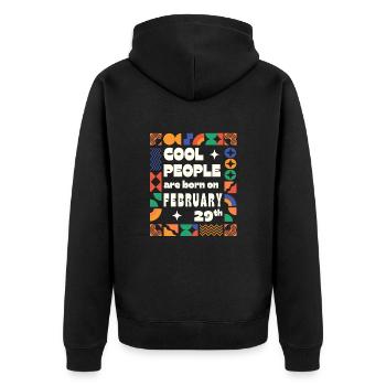 Les gens cool sont nés le 29 février - Veste à capuche bio Premium Unisexe - noir - Dos - Nico (187cm)