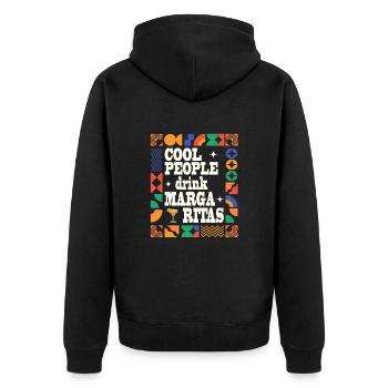 Les gens cool boivent des Margaritas - Veste à capuche bio Premium Unisexe - noir - Dos - Nico (187cm)