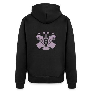 Medic icône médecin médecin infirmière - Veste à capuche bio Premium Unisexe - noir - Dos - Nico (187cm)
