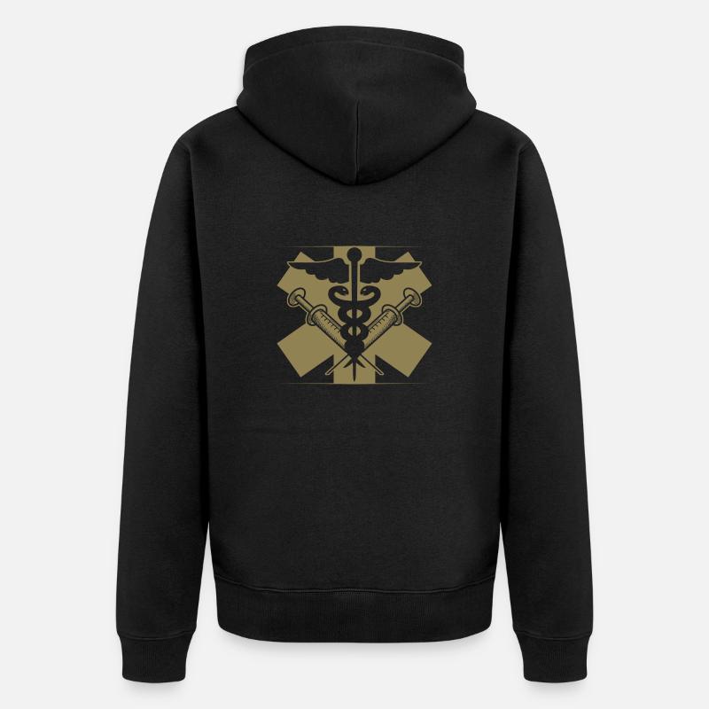 Medic icône médecin médecin infirmière - Veste à capuche bio Premium Unisexe - noir