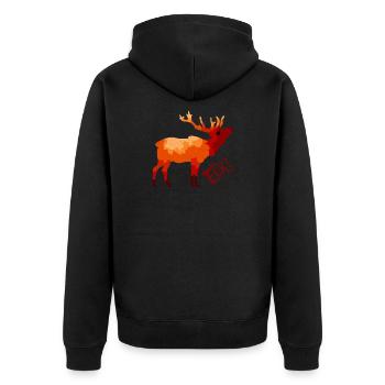 Wapiti! # 1 - Veste à capuche bio Premium Unisexe - noir - Dos - Nico (187cm)