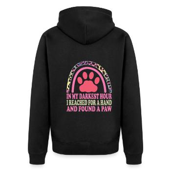 SAUVETAGE ANIMAL AIDE AUX ANIMAUX - Veste à capuche bio Premium Unisexe - noir - Dos - Nico (187cm)