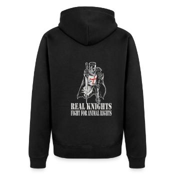 SAUVETAGE ANIMAL AIDE AUX ANIMAUX - Veste à capuche bio Premium Unisexe - noir - Dos - Nico (187cm)