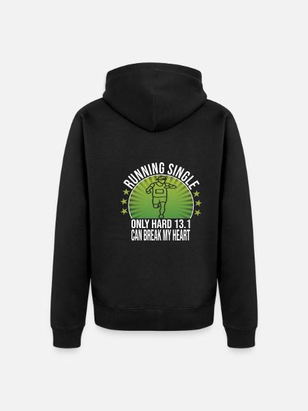 Marathon - Unisex Premium Organic Zip Hoodie - black