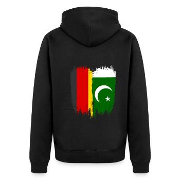 Allemagne Drapeau Pakistan - Veste à capuche bio Premium Unisexe - noir - Dos - Nico (187cm)