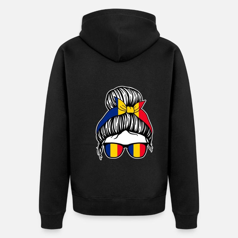 Roumain Roumain Roumanie - Veste à capuche bio Premium Unisexe - noir