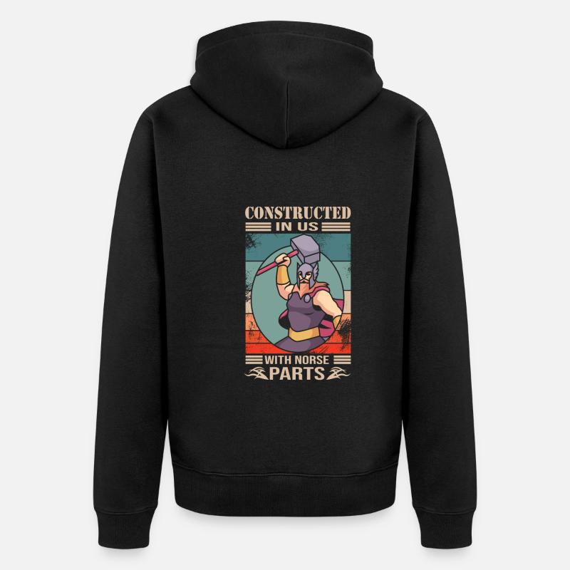 Viking - Veste à capuche bio Premium Unisexe - noir