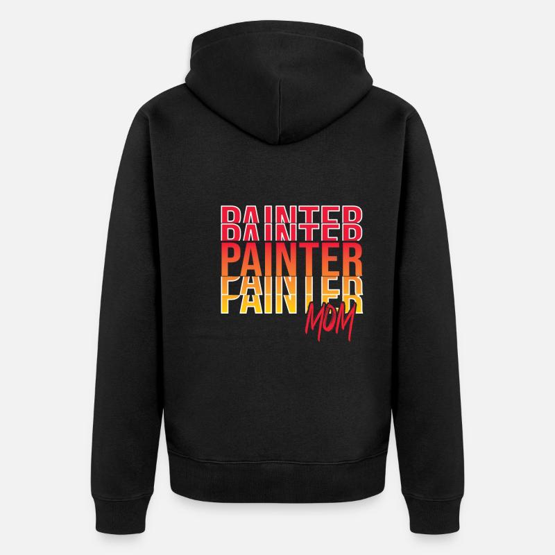 Maler - Unisex Premium Bio Zip Hoodie - Schwarz