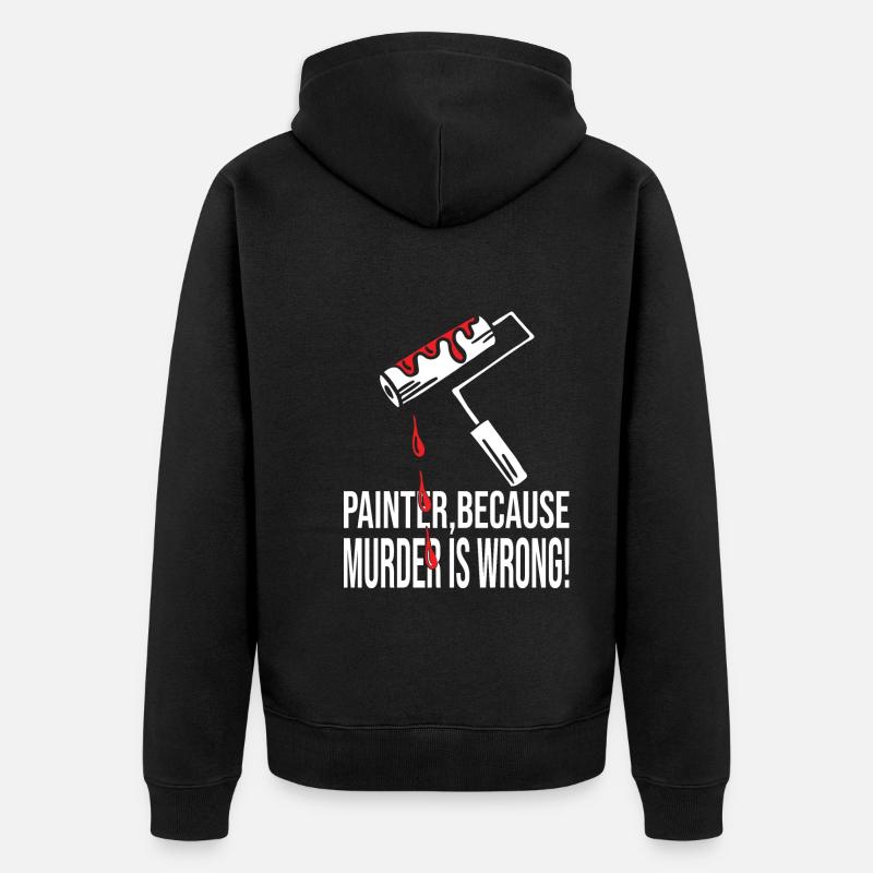 Maler - Unisex Premium Bio Zip Hoodie - Schwarz
