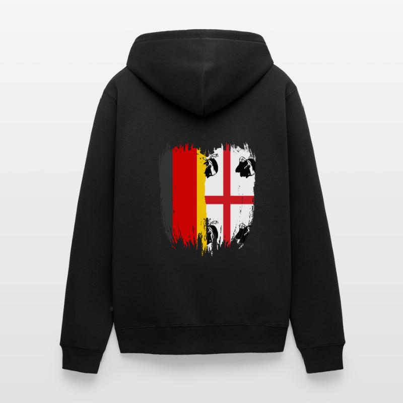 Sardaigne Drapeau sarde Sardaigne Sardaigne Veste à capuche bio Premium Unisexe