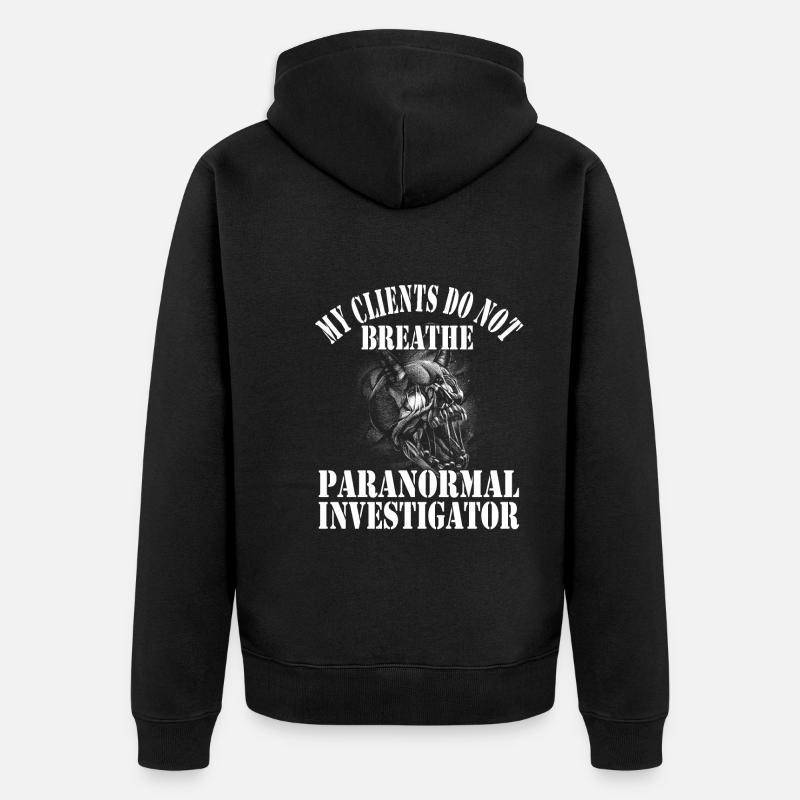 Geisterjäger - Unisex Premium Bio Zip Hoodie - Schwarz