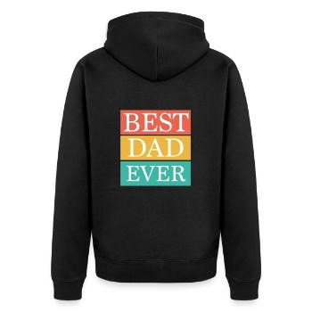 best dad ever - Veste à capuche bio Premium Unisexe - noir - Dos - Nico (187cm)
