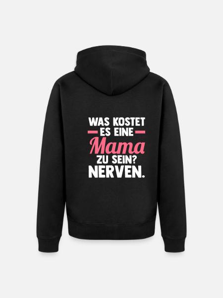 Mutter Mama - Unisex Premium Bio Zip Hoodie - Schwarz