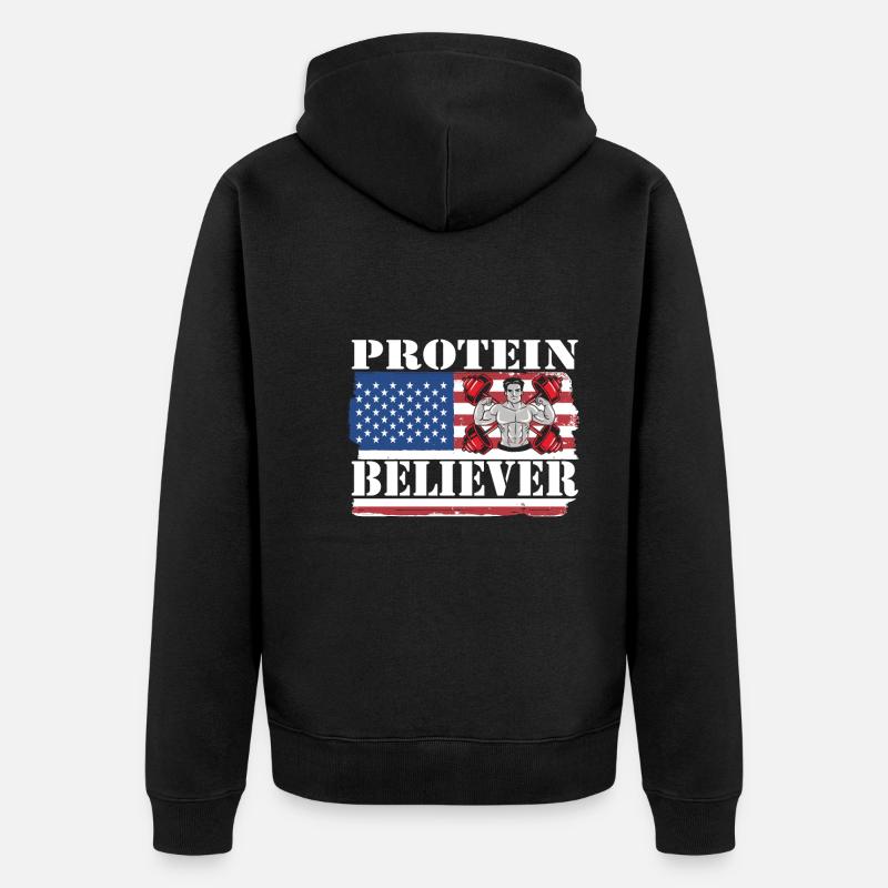 Culturisme - Veste à capuche bio Premium Unisexe - noir