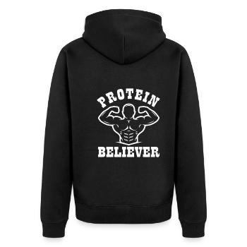 Culturisme - Veste à capuche bio Premium Unisexe - noir - Dos - Nico (187cm)