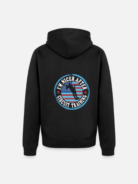Circuit training - Unisex Premium Organic Zip Hoodie - black