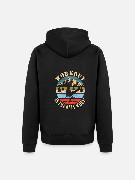 Circuit training - Unisex Premium Organic Zip Hoodie - black