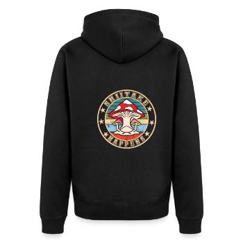 Cueillette de champignons - Veste à capuche bio Premium Unisexe - noir - Dos - Nico (187cm)