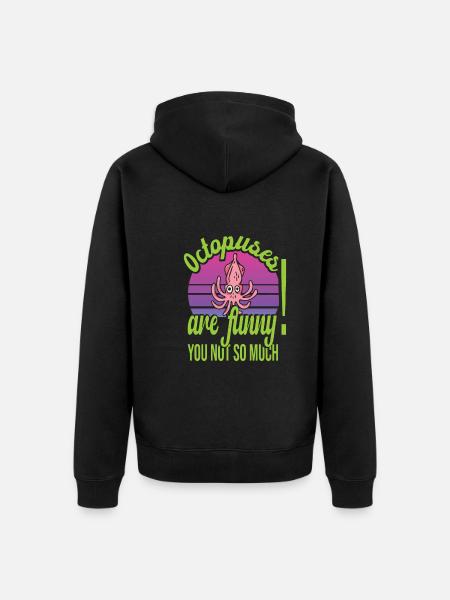 Octopus - Unisex Premium Organic Zip Hoodie - black