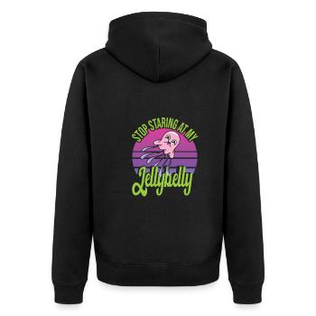 Jelly Whisperer - Unisex Premium Organic Zip Hoodie - black - Back - Nico (187cm)