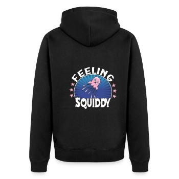 Jelly Whisperer - Unisex Premium Organic Zip Hoodie - black - Back - Nico (187cm)