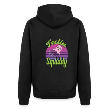 Jelly Whisperer - Unisex Premium Organic Zip Hoodie - black - Back - Nico (187cm)