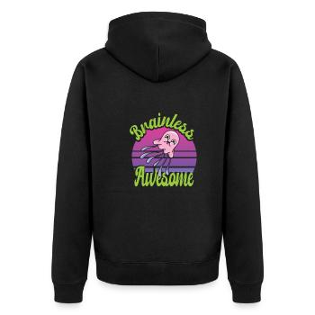 Jelly Whisperer - Unisex Premium Organic Zip Hoodie - black - Back - Nico (187cm)