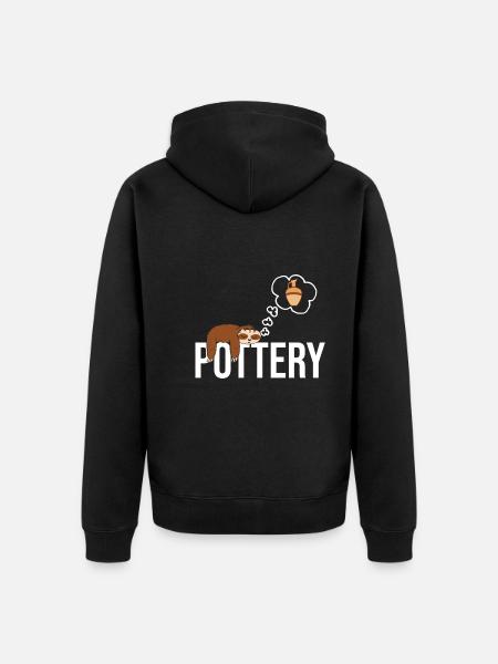 Make pottery - Unisex Premium Organic Zip Hoodie - black