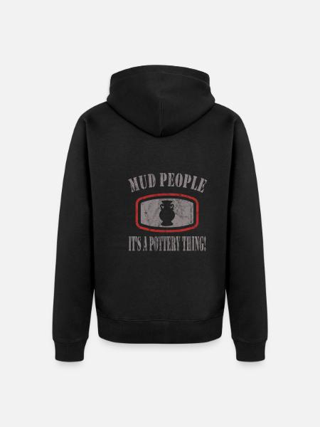 Make pottery - Unisex Premium Organic Zip Hoodie - black