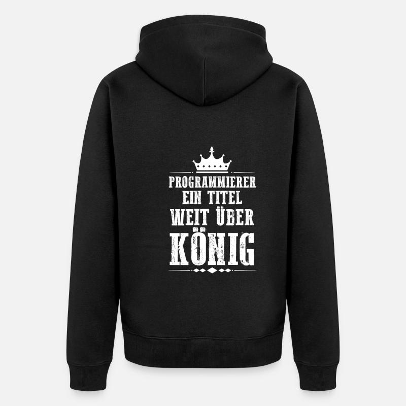 Programmieren Entwickler Coder Programmierer - Unisex Premium Bio Zip Hoodie - Schwarz