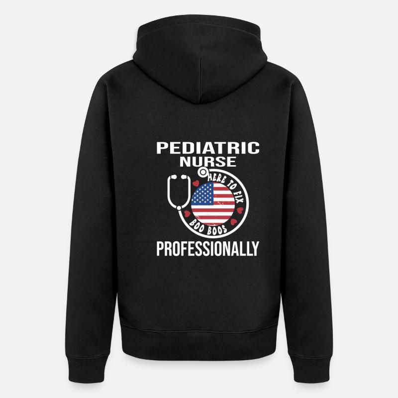 Infirmière pour enfants - Veste à capuche bio Premium Unisexe - noir