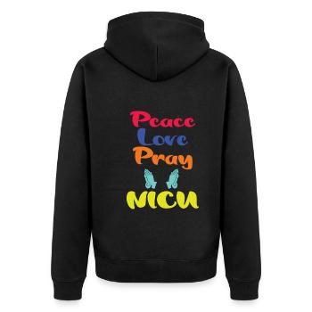 Infirmière pour enfants - Veste à capuche bio Premium Unisexe - noir - Dos - Nico (187cm)