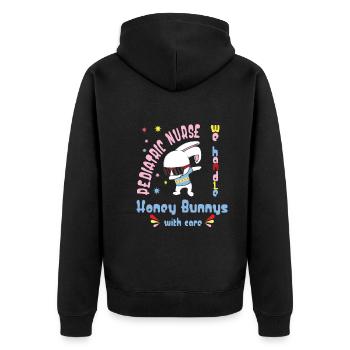 Infirmière pour enfants - Veste à capuche bio Premium Unisexe - noir - Dos - Nico (187cm)