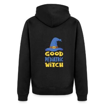 Infirmière pour enfants - Veste à capuche bio Premium Unisexe - noir - Dos - Nico (187cm)