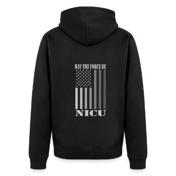 Infirmière pour enfants - Veste à capuche bio Premium Unisexe - noir - Dos - Nico (187cm)