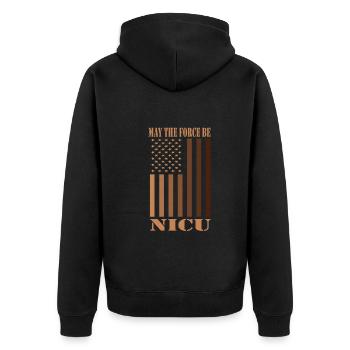 Infirmière pour enfants - Veste à capuche bio Premium Unisexe - noir - Dos - Nico (187cm)