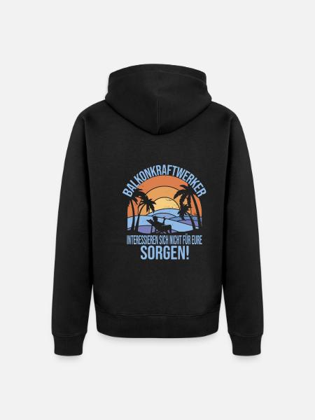 Solaranlage - Unisex Premium Bio Zip Hoodie - Schwarz