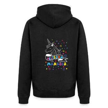 Baby-sitter - Veste à capuche bio Premium Unisexe - noir - Dos - Nico (187cm)