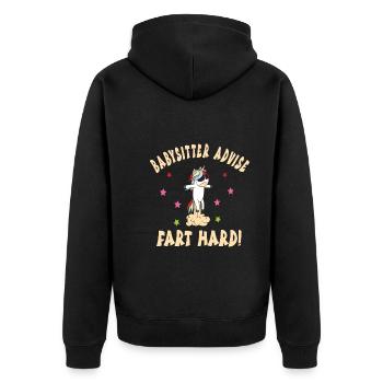 Baby-sitter - Veste à capuche bio Premium Unisexe - noir - Dos - Nico (187cm)