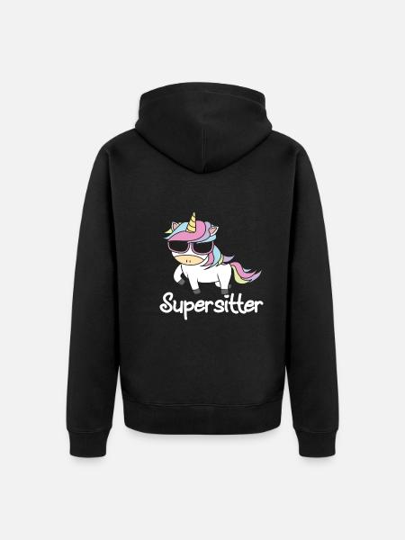 Babysitter - Unisex Premium Organic Zip Hoodie - black