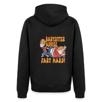 Baby-sitter - Veste à capuche bio Premium Unisexe - noir - Dos - Nico (187cm)