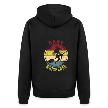 Baby-sitter - Veste à capuche bio Premium Unisexe - noir - Dos - Nico (187cm)