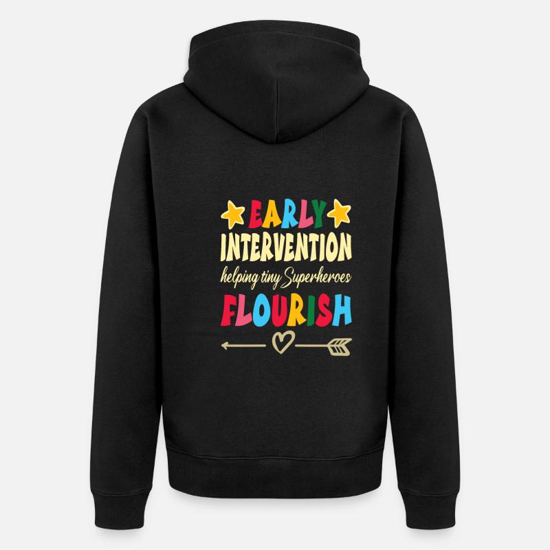École maternelle - Veste à capuche bio Premium Unisexe - noir
