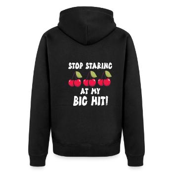 Holiday - Unisex Premium Organic Zip Hoodie - black - Back - Nico (187cm)