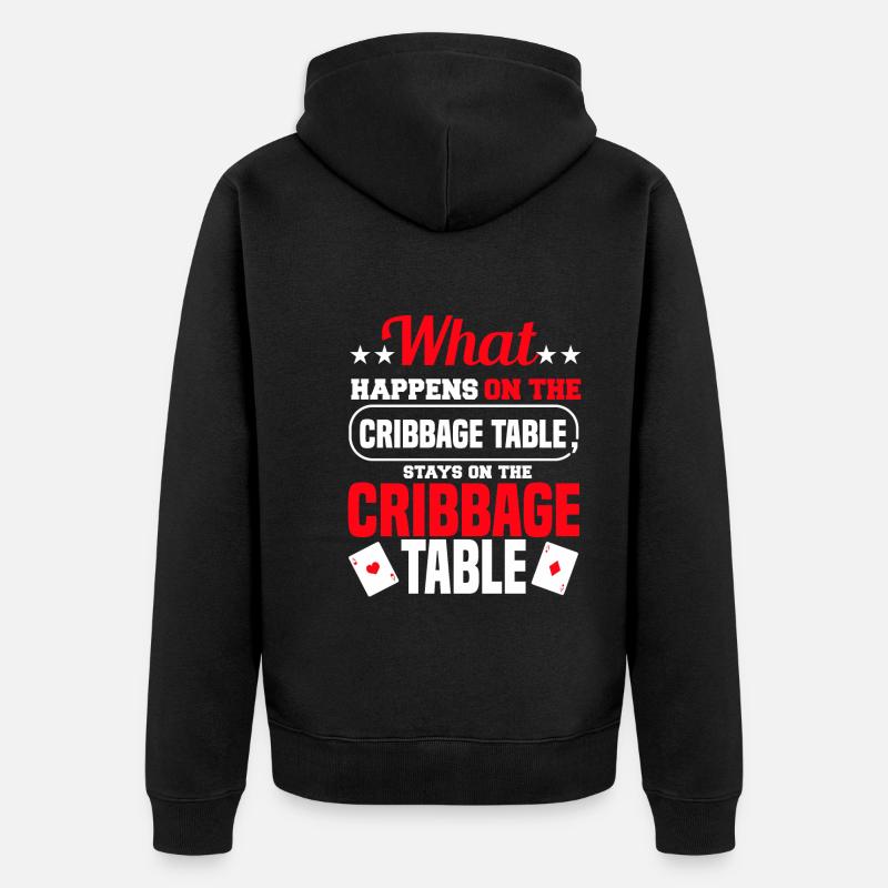 Cribbage - Veste à capuche bio Premium Unisexe - noir