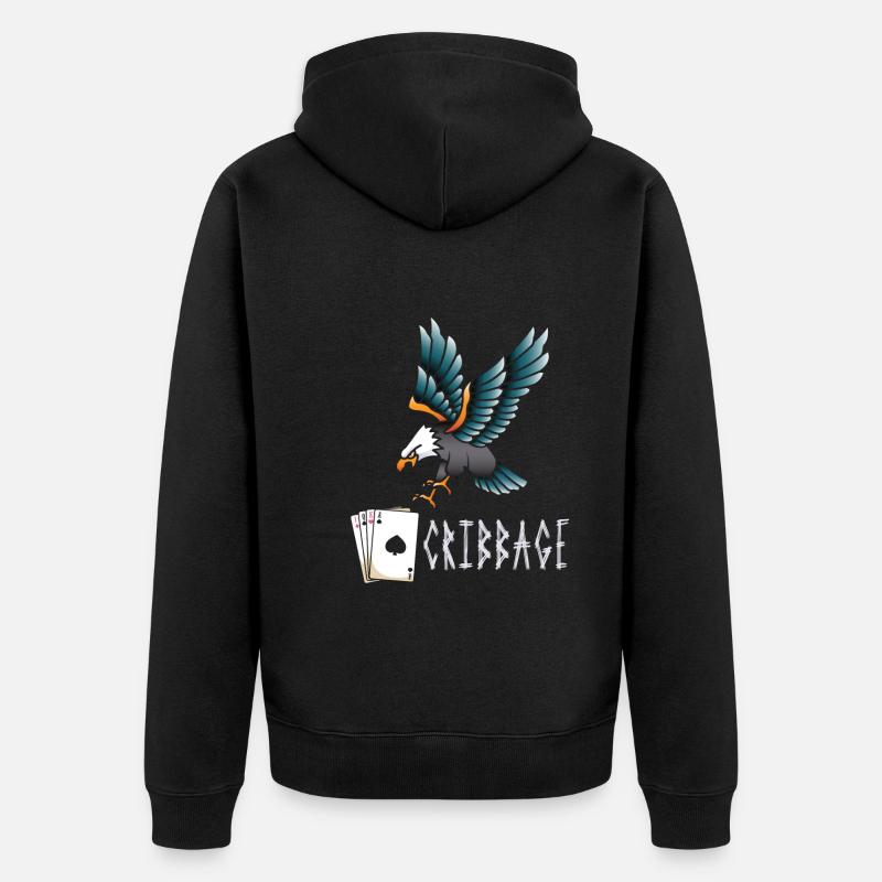 Cribbage - Veste à capuche bio Premium Unisexe - noir
