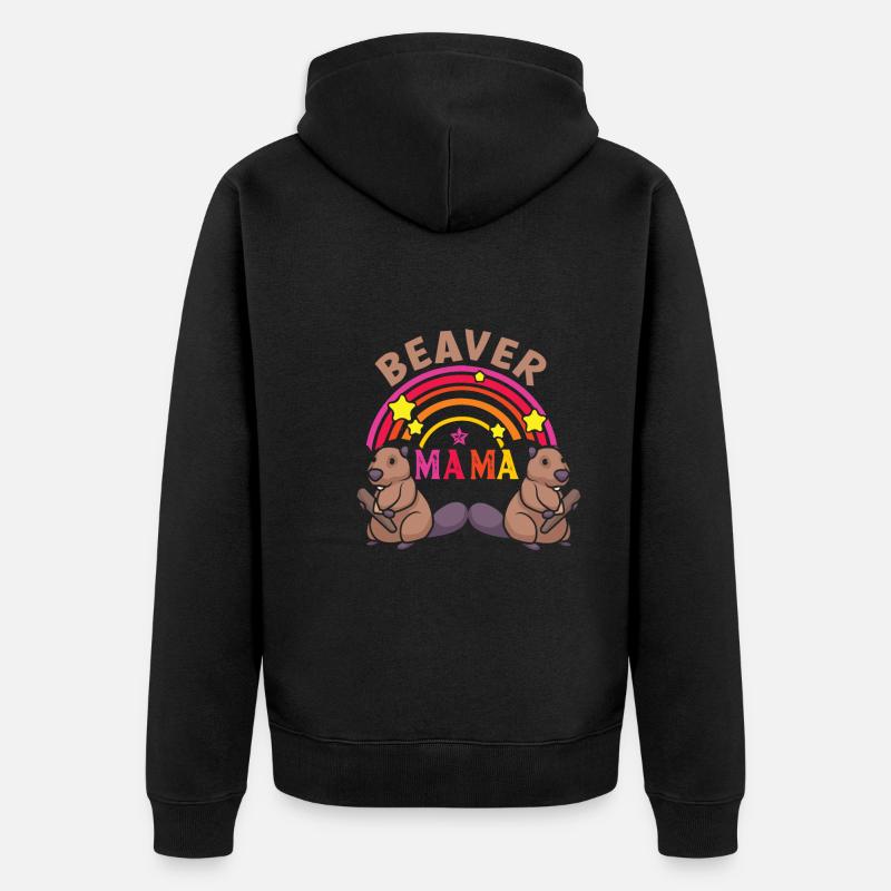 Biber - Unisex Premium Bio Zip Hoodie - Schwarz